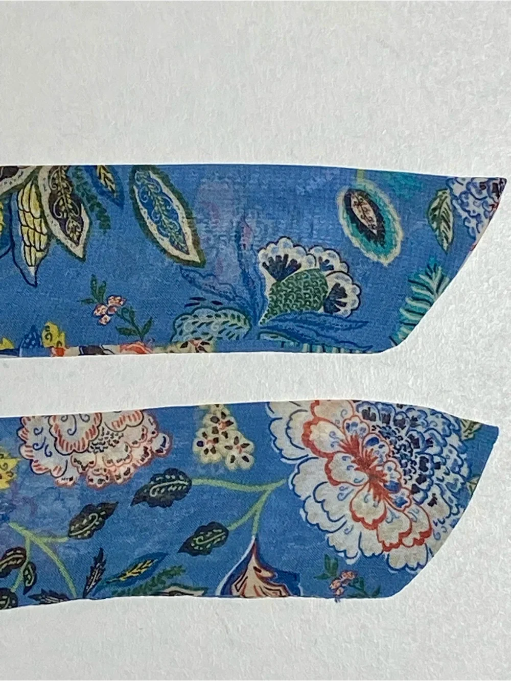 Silk Floral Blue Long Skinny Scarf Free People Virginia Pony Scarf Style